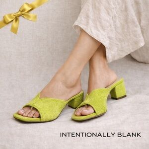 Intentionally Blank Lime Green Heels Size 7